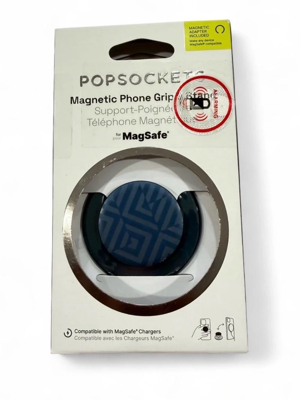 PopSocket Magnetic Phone Grip for MagSafe - Navy Blue Geometric